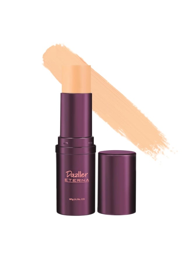 Dazller Eterna Majestique Matte Foundation Stick, Featherlight, Full Coverage, Waterproof, with SPF, 8g - Brulee - Image 1